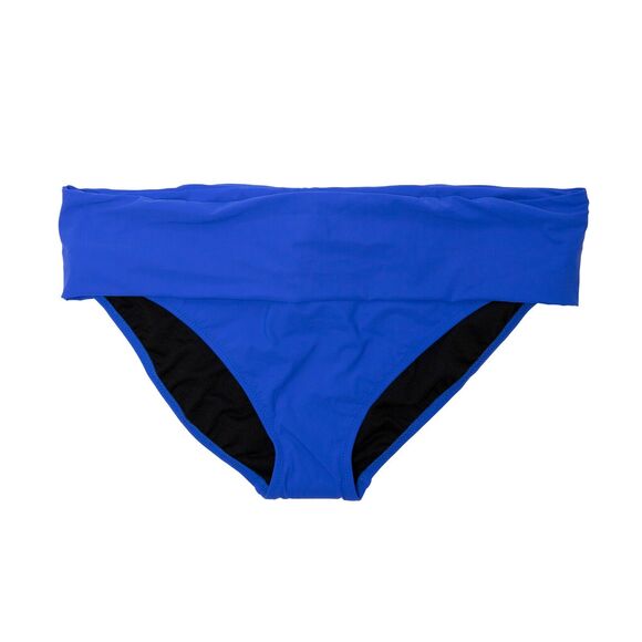Profile by Gottex Swimwear Fold Over Band Bikini Bottom Cobalt Size 16 - Picture 1 of 2